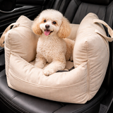 Luxury Dog Car Seat Bed with Waterproof Design & Adjustable Safety Leashes for Secure Travel 2
