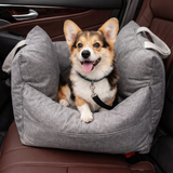 Luxury Dog Car Seat Bed with Waterproof Design & Adjustable Safety Leashes for Secure Travel 3