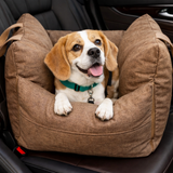 Luxury Dog Car Seat Bed with Waterproof Design & Adjustable Safety Leashes for Secure Travel 4