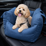 Luxury Dog Car Seat Bed with Waterproof Design & Adjustable Safety Leashes for Secure Travel 5