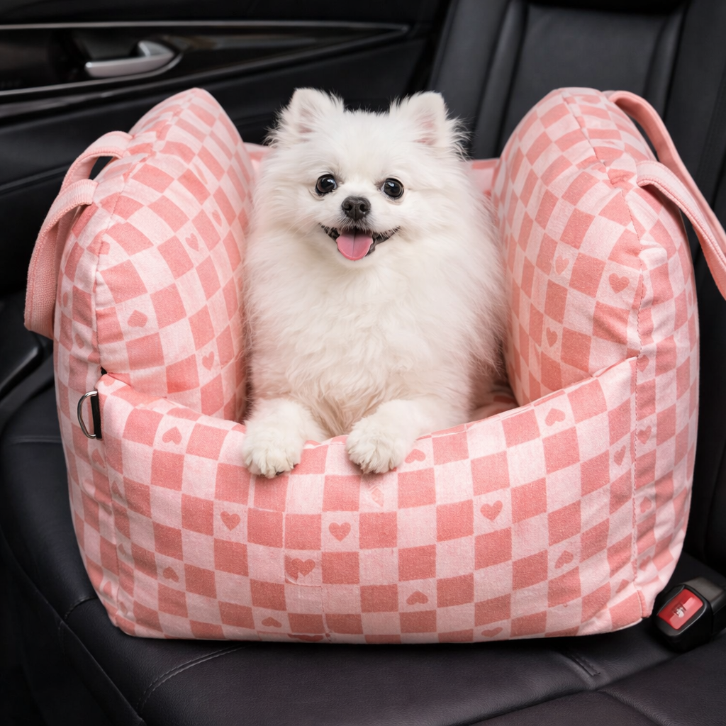 Luxury Dog Car Seat Bed with Waterproof Design & Adjustable Safety Leashes for Secure Travel 6