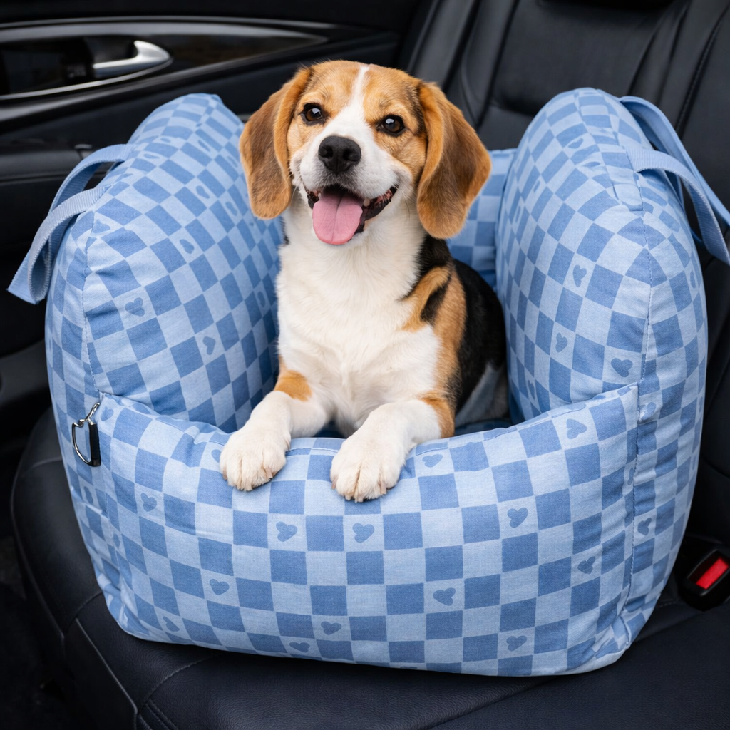 Luxury Dog Car Seat Bed with Waterproof Design & Adjustable Safety Leashes for Secure Travel 8
