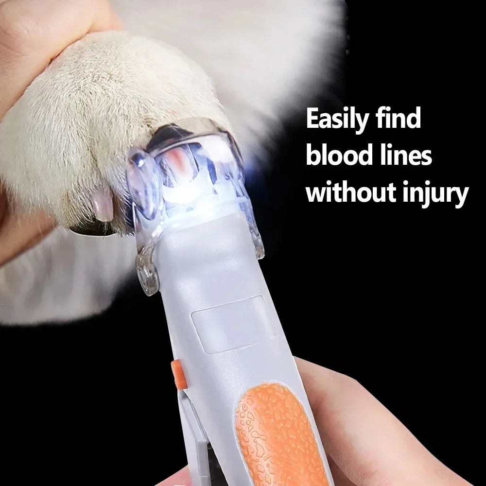 LED Pet Nail Clipper | Illuminated Safe Nail Trimmer for Dogs, Cats & Rabbits
