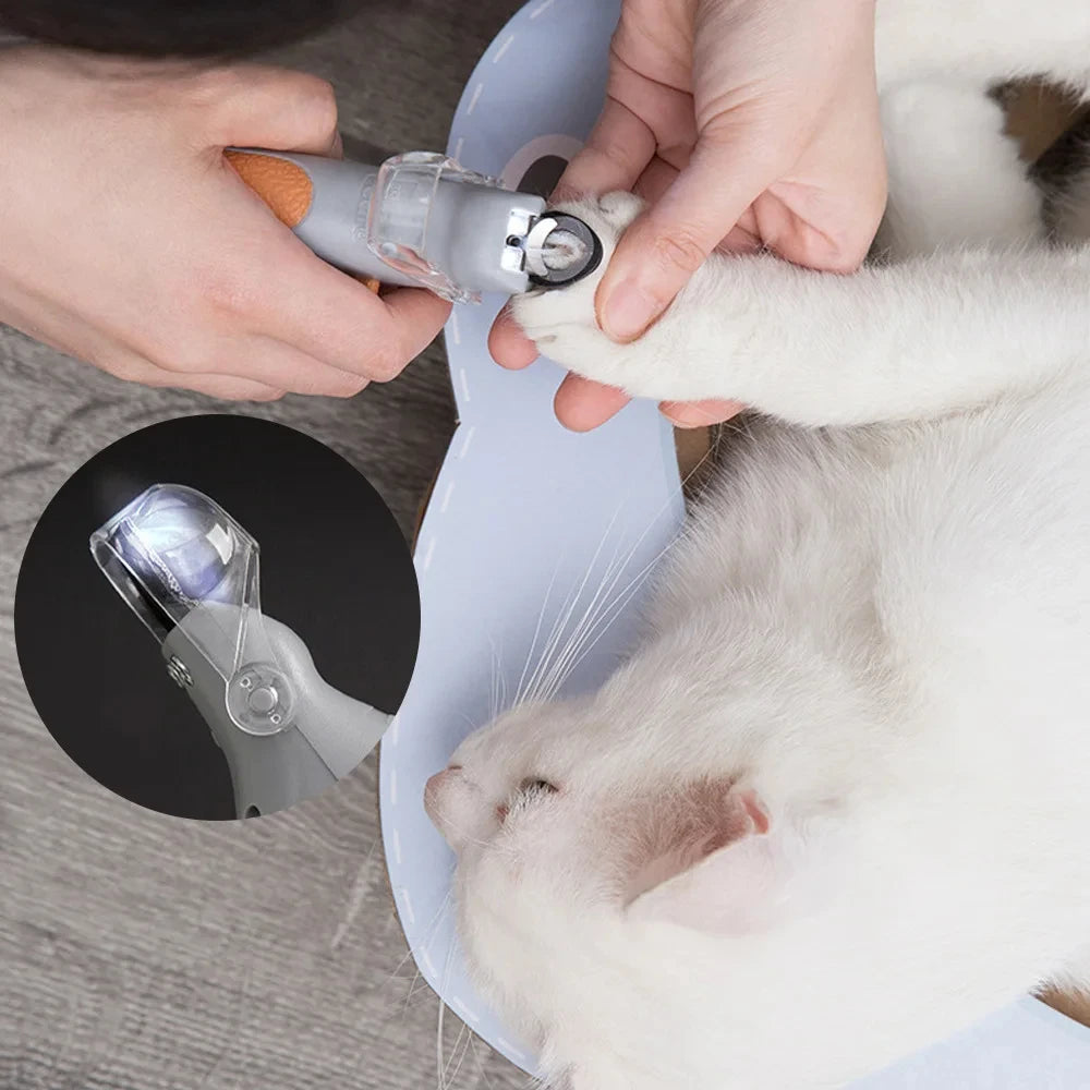 LED Pet Nail Clipper | Illuminated Safe Nail Trimmer for Dogs, Cats & Rabbits