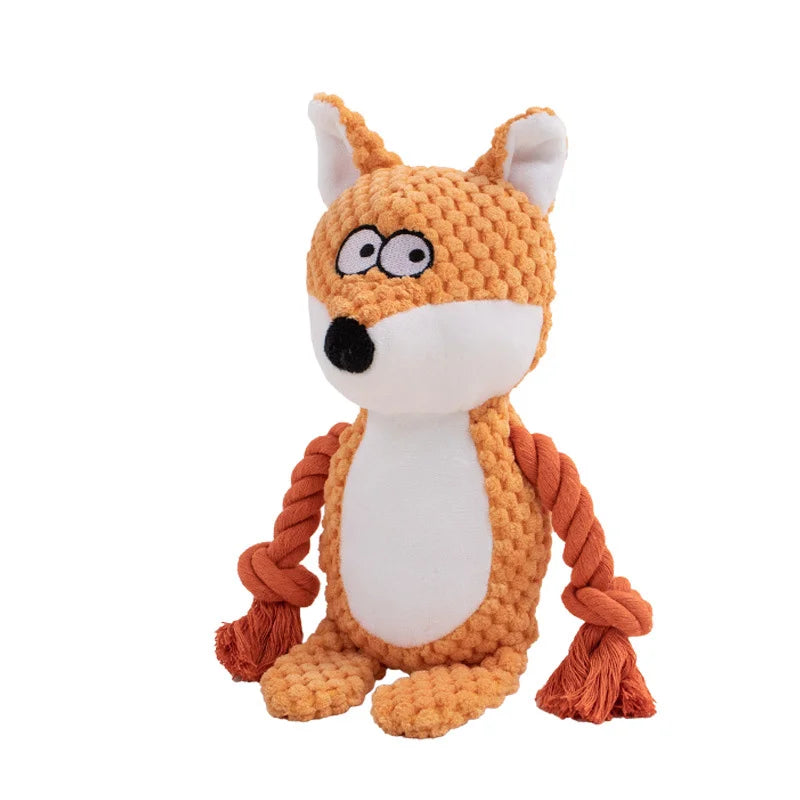 Squeaky Plush Dog Chew Toy | Durable Interactive Rattle Toy for Small & Medium Dogs