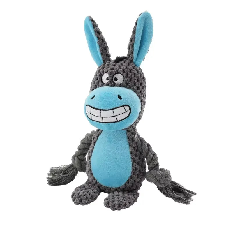 Squeaky Plush Dog Chew Toy | Durable Interactive Rattle Toy for Small & Medium Dogs