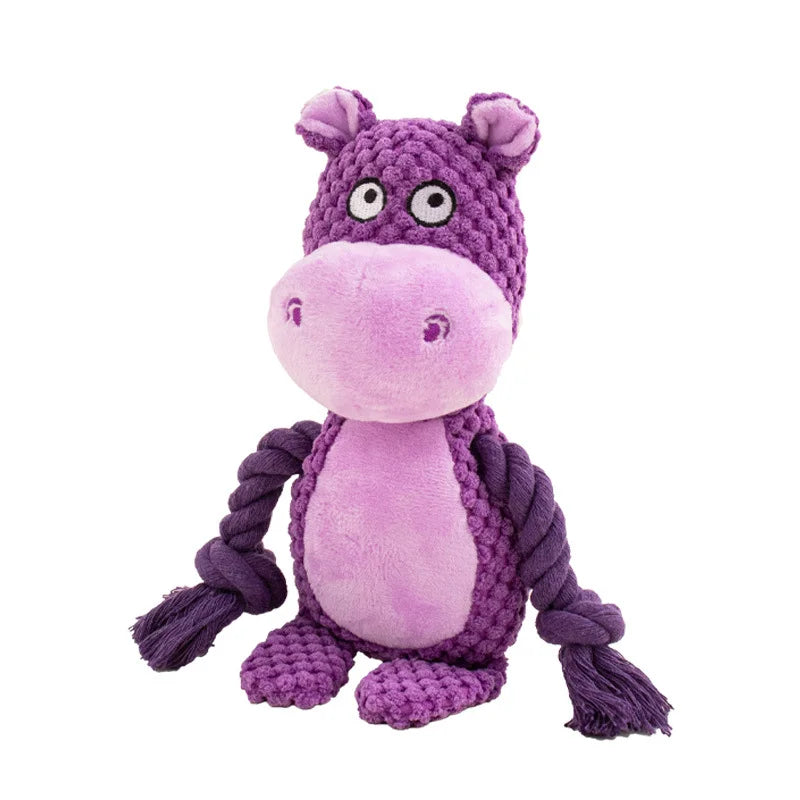 Squeaky Plush Dog Chew Toy | Durable Interactive Rattle Toy for Small & Medium Dogs