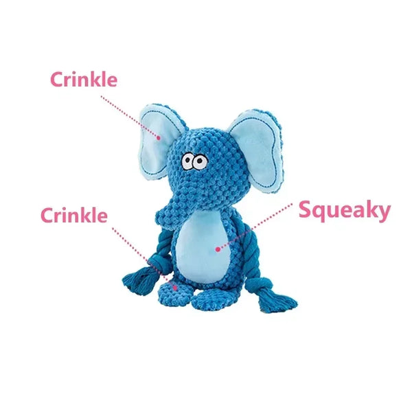 Squeaky Plush Dog Chew Toy | Durable Interactive Rattle Toy for Small & Medium Dogs