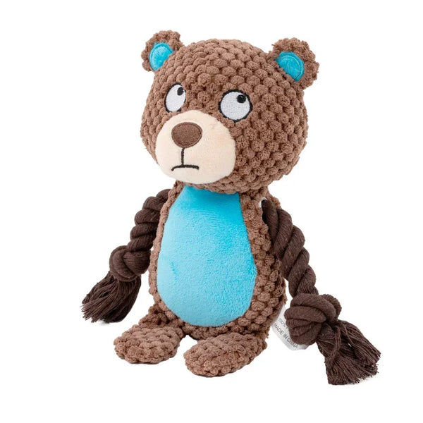 Squeaky Plush Dog Chew Toy | Durable Interactive Rattle Toy for Small & Medium Dogs