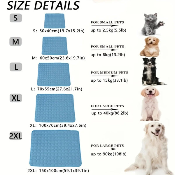 Extra Large Dog Cooling Mat | Self-Cooling Pad for Dogs & Cats in Summer