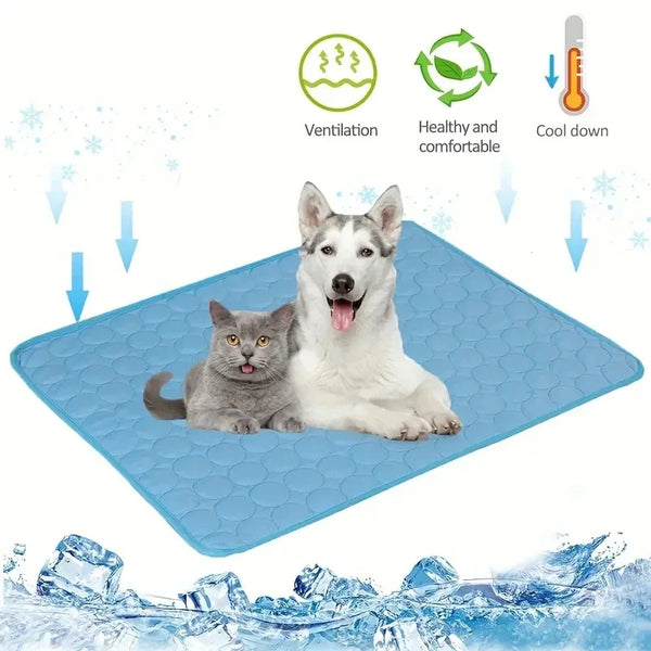 Pet Comfort | Extra Large Dog Cooling Mat with Soft Ice Silk Fabric | Durable Reversible Design for Year-Round Use 0