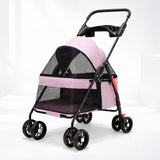 Pet Companion | Lightweight Dog & Cat Stroller with Breathable Mesh Panels | Easy Travel Solution for Comfort and Security 0
