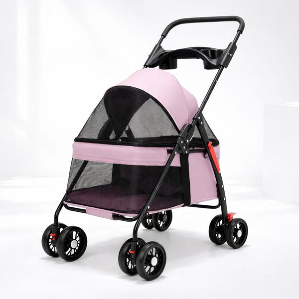 Pet Companion | Lightweight Dog & Cat Stroller with Breathable Mesh Panels | Easy Travel Solution for Comfort and Security 0