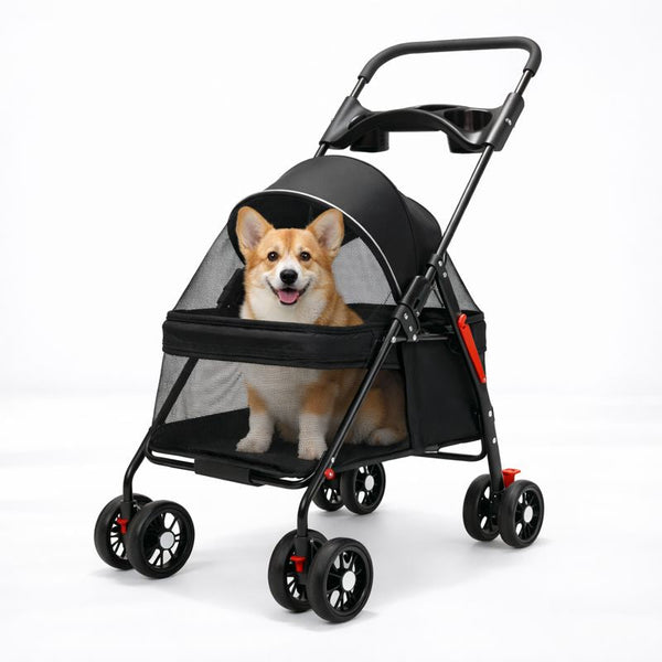 Pet Companion | Lightweight Dog & Cat Stroller with Breathable Mesh Panels | Easy Travel Solution for Comfort and Security 1