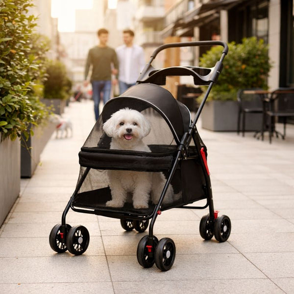 Pet Companion | Lightweight Dog & Cat Stroller with Breathable Mesh Panels | Easy Travel Solution for Comfort and Security 2