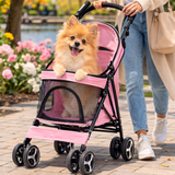 Pet Companion | Lightweight Dog & Cat Stroller with Breathable Mesh Panels | Easy Travel Solution for Comfort and Security 4