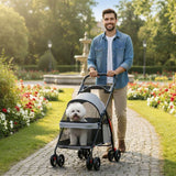 Pet Companion | Lightweight Dog & Cat Stroller with Breathable Mesh Panels | Easy Travel Solution for Comfort and Security 5