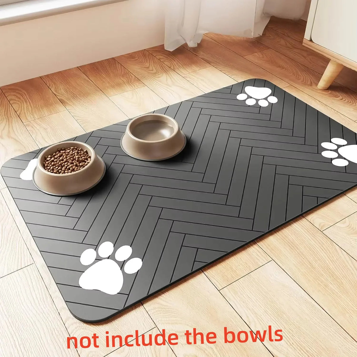 Pet Feeding Mat | Absorbent Waterproof Dog Food Mat with Anti-Slip Backing | Easy Clean Design for Mess-Free Eating Area 0