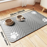Pet Feeding Mat | Absorbent Waterproof Dog Food Mat with Anti-Slip Backing | Easy Clean Design for Mess-Free Eating Area 17