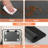Pet Feeding Mat | Absorbent Waterproof Dog Food Mat with Anti-Slip Backing | Easy Clean Design for Mess-Free Eating Area 2
