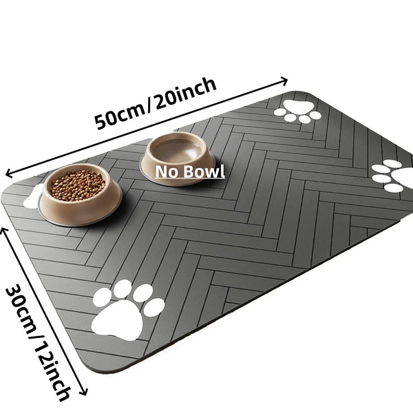 Pet Feeding Mat | Absorbent Waterproof Dog Food Mat with Anti-Slip Backing | Easy Clean Design for Mess-Free Eating Area 6