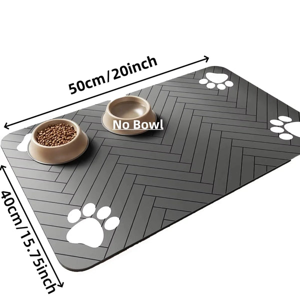Pet Feeding Mat | Absorbent Waterproof Dog Food Mat with Anti-Slip Backing | Easy Clean Design for Mess-Free Eating Area 7