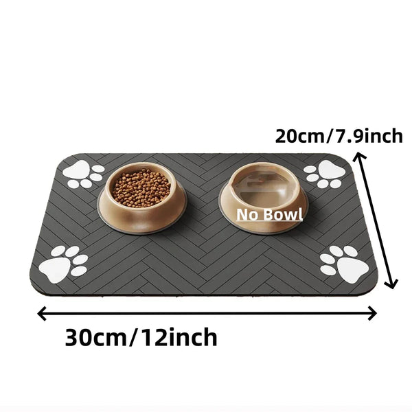 Pet Feeding Mat | Absorbent Waterproof Dog Food Mat with Anti-Slip Backing | Easy Clean Design for Mess-Free Eating Area 9
