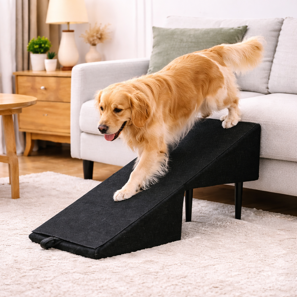 Pet Mobility Solutions | Dog Ramp & Stairs with Non-Slip Surface | Foldable Design for Easy Access to Beds and Cars 0