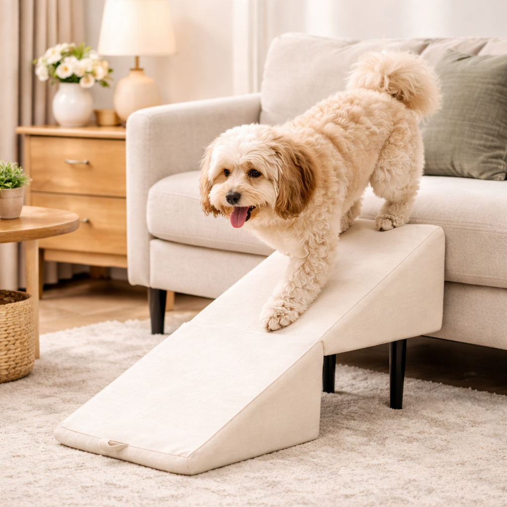 Pet Mobility Solutions | Dog Ramp & Stairs with Non-Slip Surface | Foldable Design for Easy Access to Beds and Cars 7