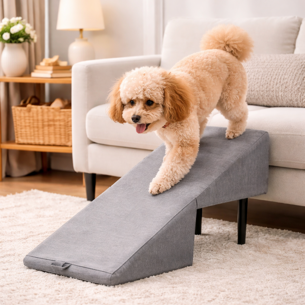 Pet Mobility Solutions | Dog Ramp & Stairs with Non-Slip Surface | Foldable Design for Easy Access to Beds and Cars 9