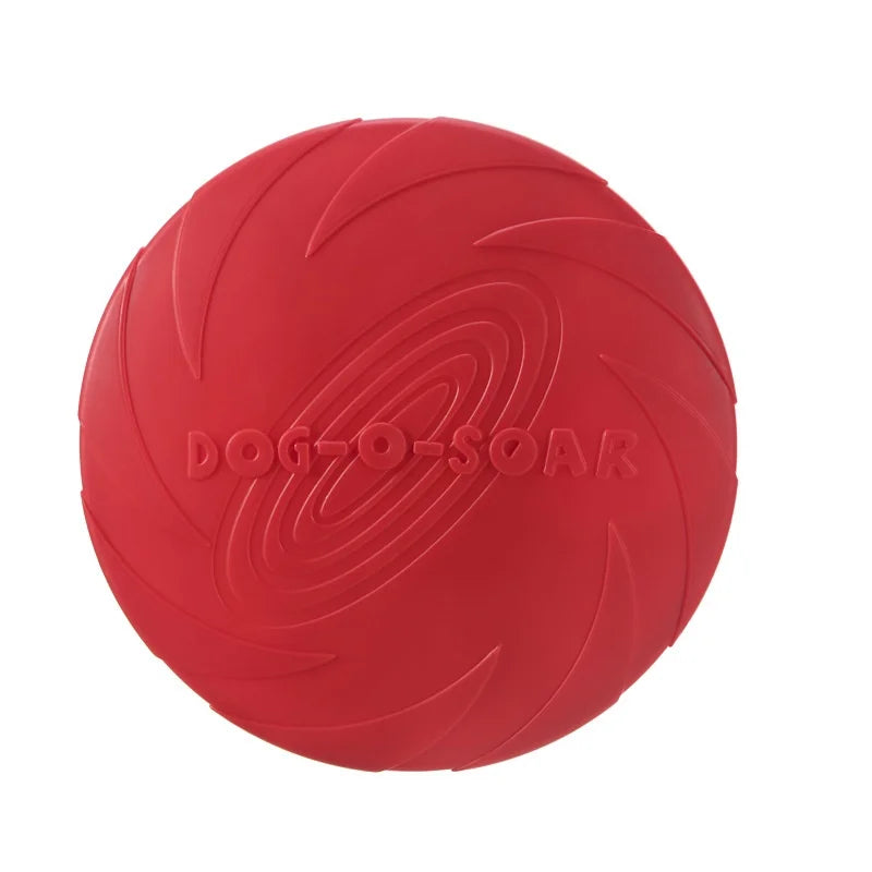 Rubber Flying Disc Dog Toy | Safe Interactive Fetch Toy for Dogs & Cats
