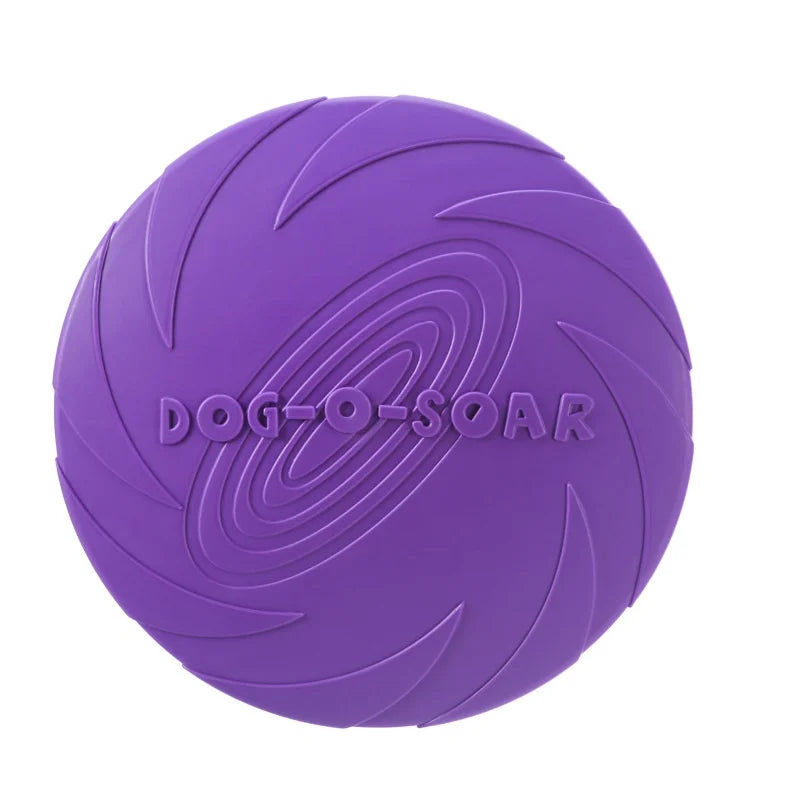 Rubber Flying Disc Dog Toy | Safe Interactive Fetch Toy for Dogs & Cats