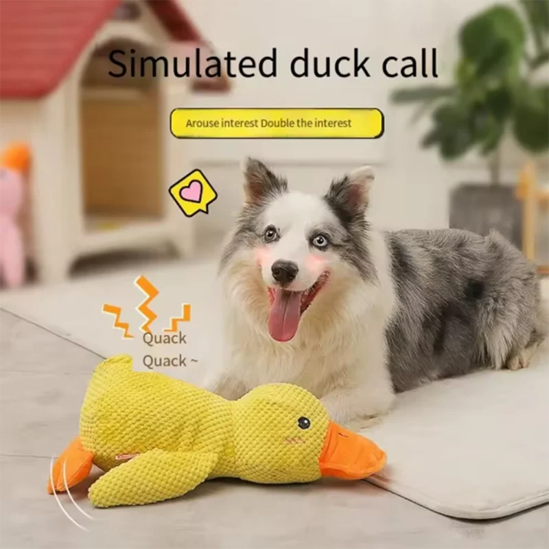 Playful Plush Duck | Bite-Resistant Dog Toy for Large Breeds | Interactive Fun and Dental Care 1