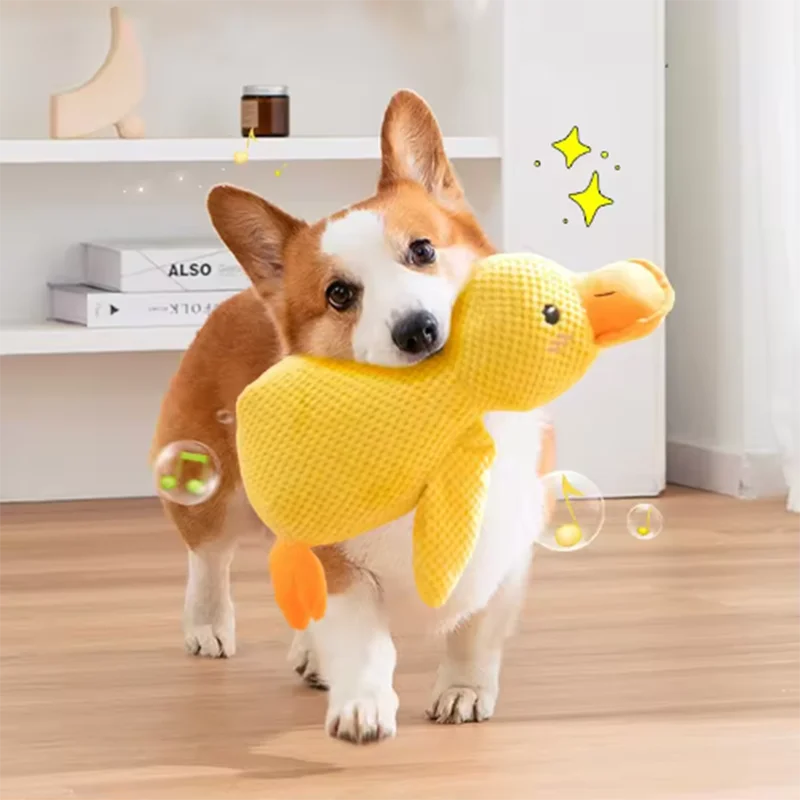 Playful Plush Duck | Bite-Resistant Dog Toy for Large Breeds | Interactive Fun and Dental Care 5