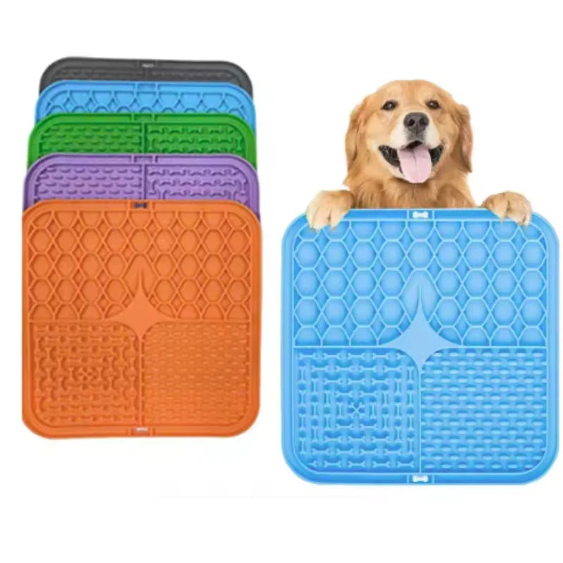 Silicone Slow Feeding Mat for Dogs with Non-Slip Design | Versatile Tool for Stress-Free Bathing and Training