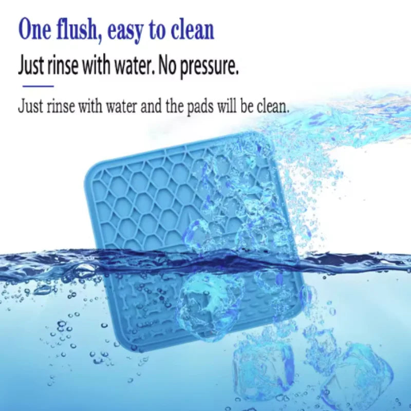 Silicone Slow Feeding Mat for Dogs with Non-Slip Design | Versatile Tool for Stress-Free Bathing and Training