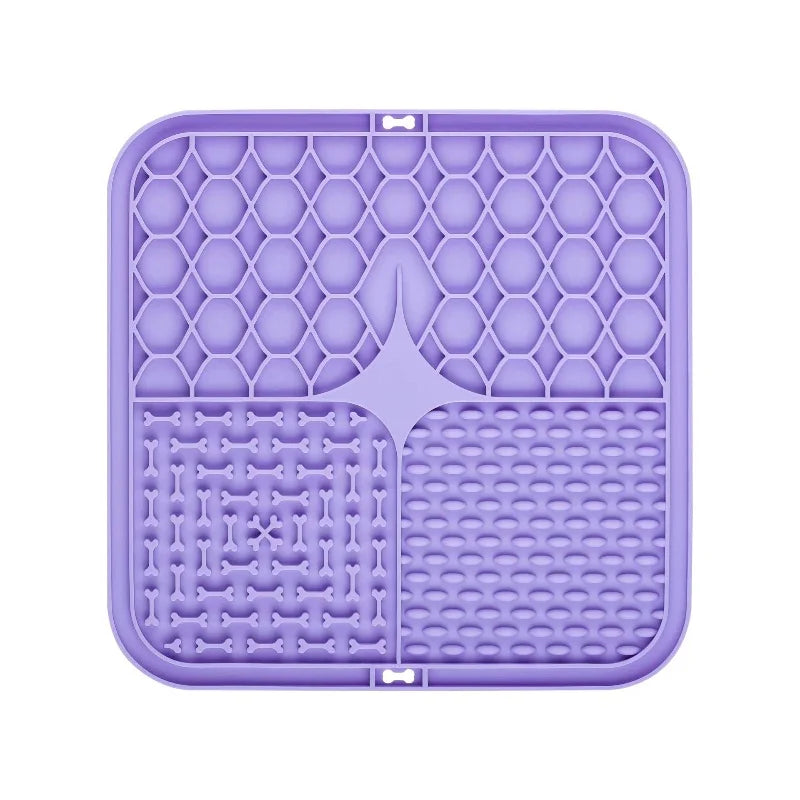 Silicone Slow Feeding Mat for Dogs with Non-Slip Design | Versatile Tool for Stress-Free Bathing and Training