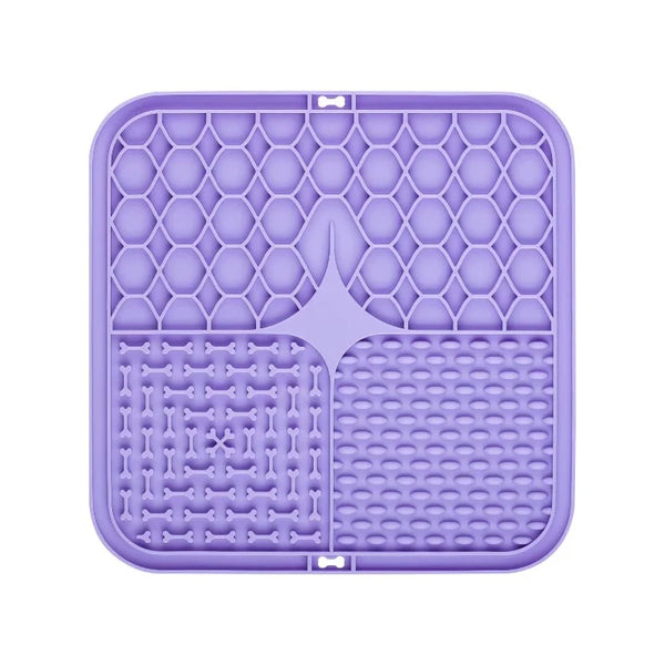 Silicone Slow Feeding Mat for Dogs with Non-Slip Design | Versatile Tool for Stress-Free Bathing and Training