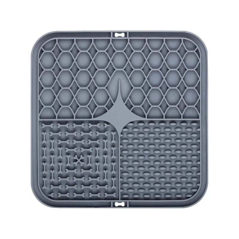 Silicone Slow Feeding Mat for Dogs with Non-Slip Design | Versatile Tool for Stress-Free Bathing and Training