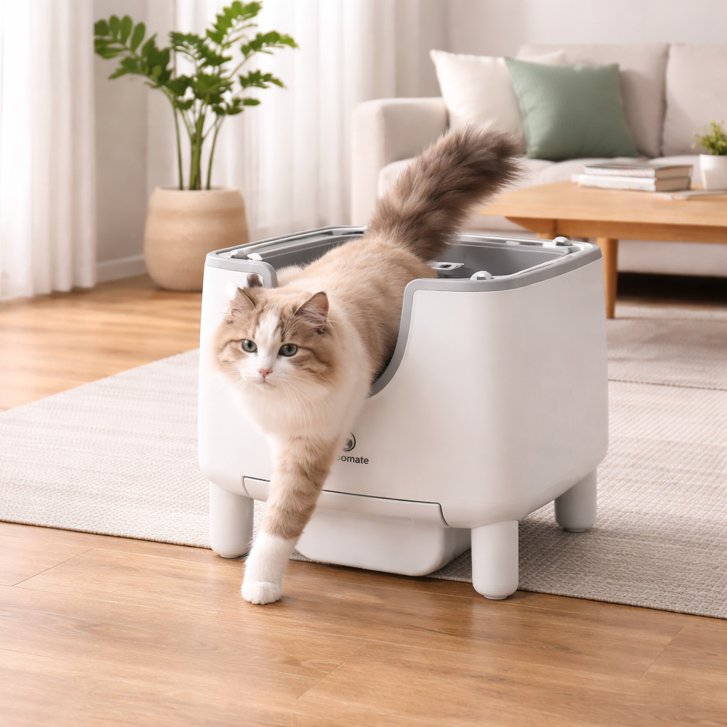 Smart Cat Litter Box | Automatic Self-Cleaning with Odor Control | Open-Top Design for Stress-Free Use 1
