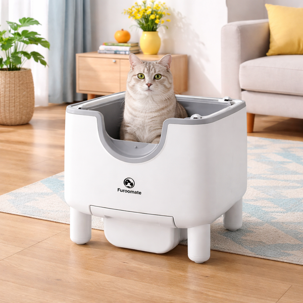 Smart Cat Litter Box | Automatic Self-Cleaning with Odor Control | Open-Top Design for Stress-Free Use 3