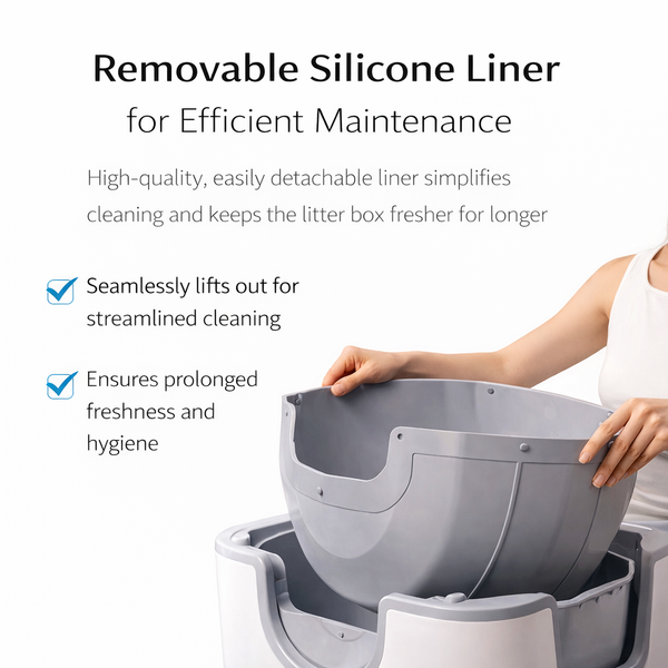 Smart Cat Litter Box | Automatic Self-Cleaning with Odor Control | Open-Top Design for Stress-Free Use 7