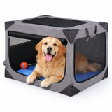 Ultimate Travel Haven | Large Dog Crate with Chew-Resistant Fabric | Lightweight & Ventilated Design for Comfort on the Go 0