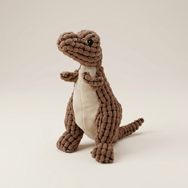 Plush Dinosaur Squeaky Dog Toy | Soft Corn Velvet Chew Toy for Dogs & Cats