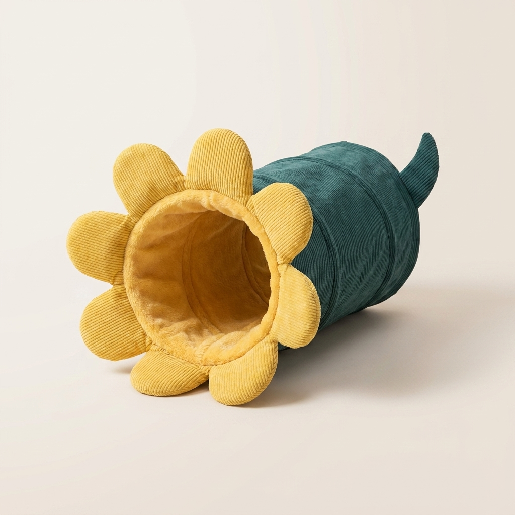 Fruit-Shaped Cat Tunnel Hammock Toy | Reversible Soft Pet Nest for Cats & Small Dogs