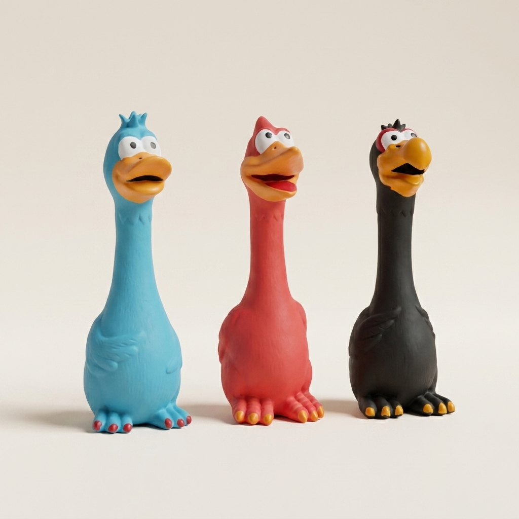 Squeaky Chicken Dog Toy | Natural Latex Bite-Resistant Chew Toy for Dogs