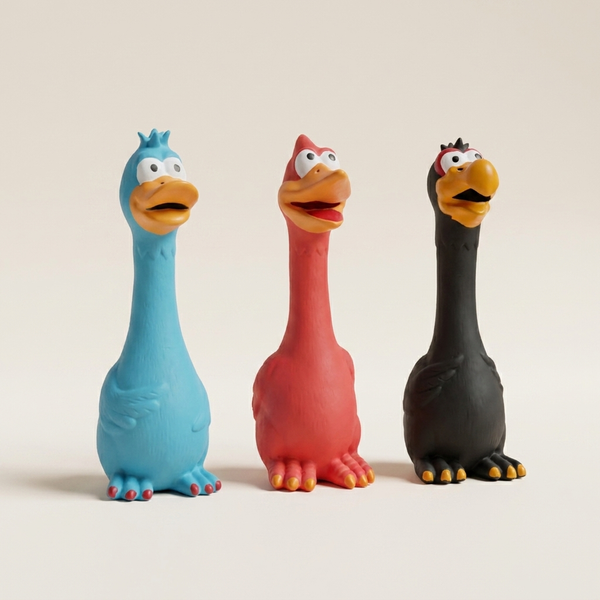 Squeaky Chicken Dog Toy | Natural Latex Bite-Resistant Chew Toy for Dogs