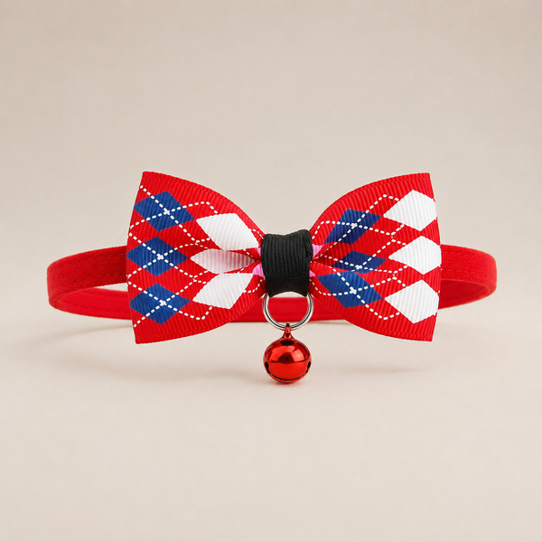 Adjustable Dog & Cat Bow Tie with Bell | Pet Collar Accessory