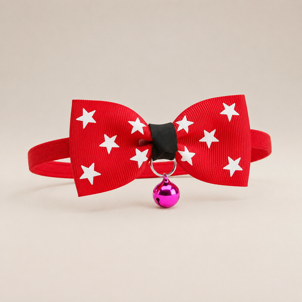 Adjustable Dog & Cat Bow Tie with Bell | Pet Collar Accessory